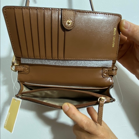 Michael Kors Tan Leather Crossbody Bag - Picture 10 of 12